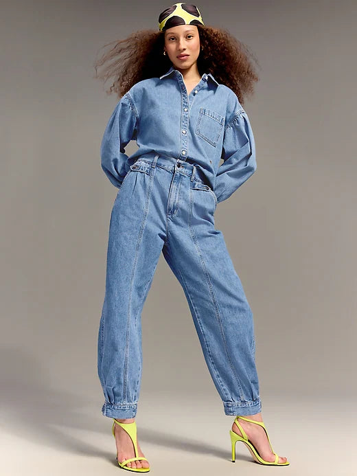 Old Navy x Christopher John Rogers High-Waisted Barrel Jeans