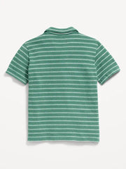Oversized Short-Sleeve Sweater-Knit Shirt for Boys