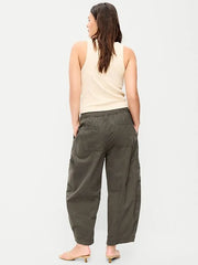 Mid-Rise Pull-On Utility Jeans