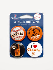 WinCraft® Chicago Cubs 4-Pack Buttons