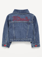Old Navy x Disney Minnie Mouse Cropped Trucker Jean Jacket for Toddler Girls