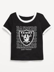 Dallas Cowboys Fitted Graphic Ringer T-Shirt for Girls