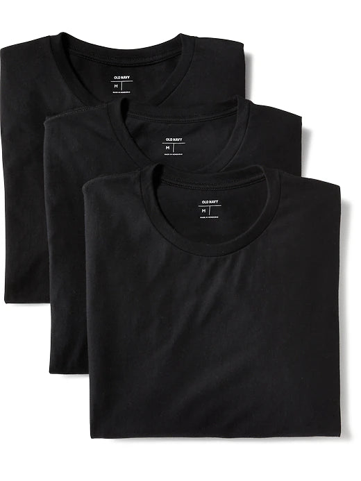 Go-Dry Crew-Neck T-Shirts 3-Pack