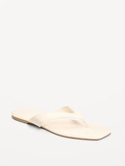 Square-Toe Flip-Flops for Women