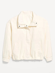 Full-Zip Poplin Jacket