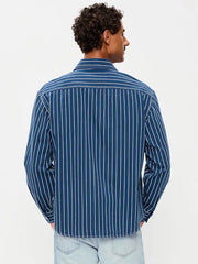 Loose Fit Striped Workwear Shirt