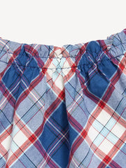 Sleeveless Tie-Shoulder Plaid Top for Girls