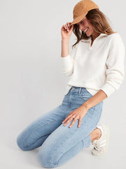 High-Waisted Rockstar Super-Skinny Ankle Jeans