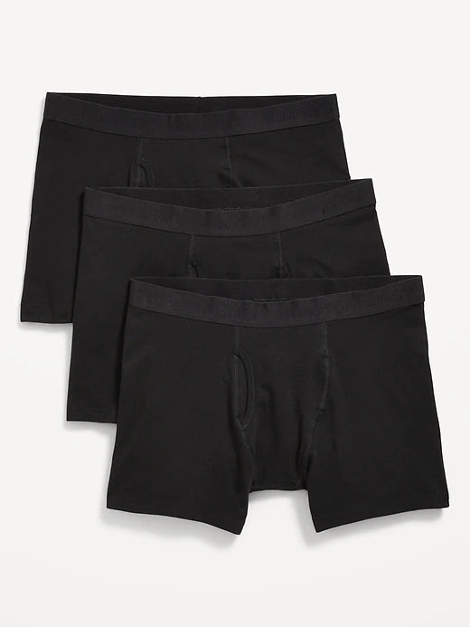 Built-In Flex Boxer-Briefs Underwear 3-Pack --4.5-inch inseam
