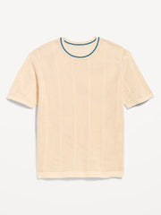 Relaxed Mesh-Knit T-Shirt