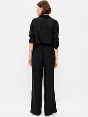 High-Waisted Linen-Blend Super Wide-Leg Pants