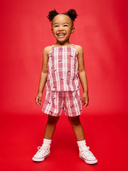 Old Navy x Disney Minnie Mouse Sleeveless Plaid Top & Shorts Set for Toddler Girls