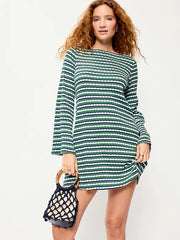 Pointelle Rib-Knit Cover-Up