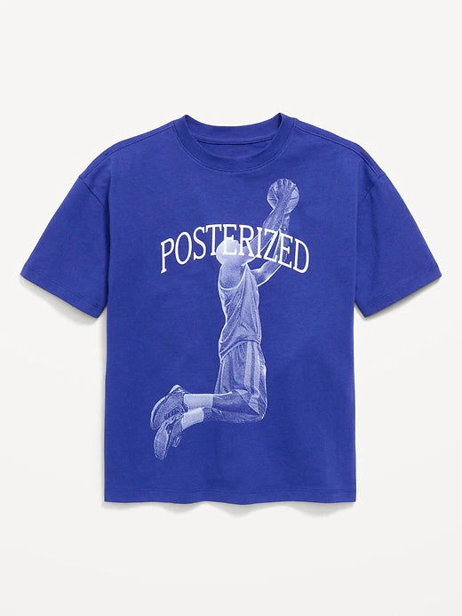 Oversized Short-Sleeve Graphic T-Shirt for Boys