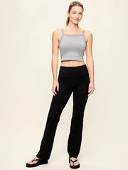 High-Waisted PowerChill Fold-Over Bootcut Leggings
