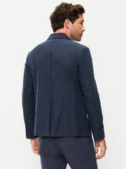 Linen-Blend Blazer