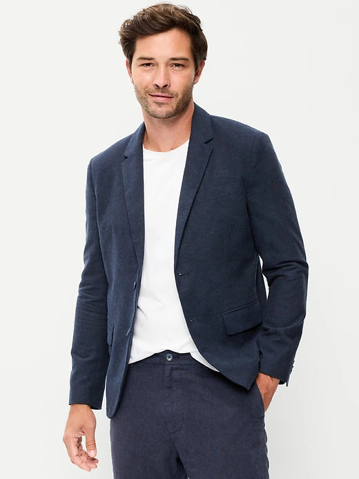 Linen-Blend Blazer