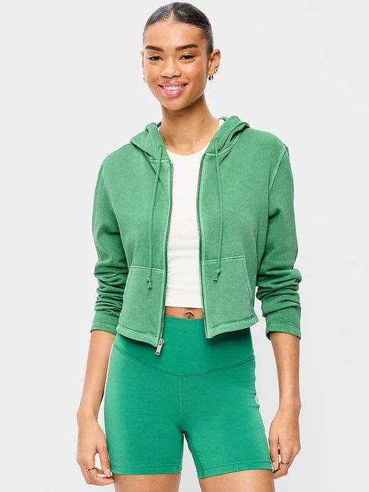 SoComfy Cropped Zip Hoodie Sweatshirt