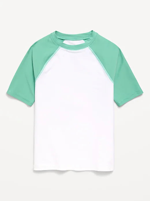 Short-Sleeve Rashguard Swim Top for Boys