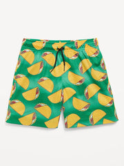Printed Knee Length Mesh Shorts for Boys