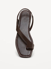 Asymmetrical Toe-Strap Sandals for Women