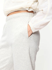 High-Waisted Cinched-Ankle Sweatpants