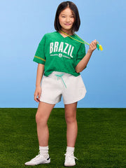 FIFA World Cup 26™ Korea Republic Boxy Lace V-Neck T-Shirt for Girls