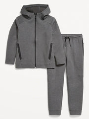Dynamic Fleece Full-Zip Hoodie and Joggers Set for Boys