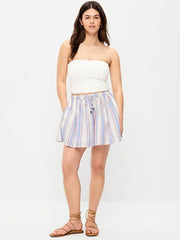 High-Waisted Drapey Skirt Short