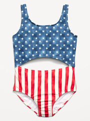 Cutout One-Piece Swimsuit for Girls