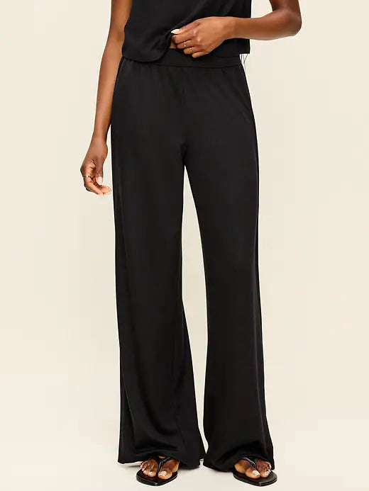 High-Waisted Bounce Lite Drapey Wide-Leg Pleated Pants