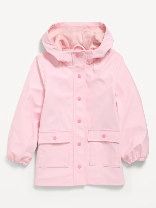 Water-Resistant Oversized Hooded Jacket for Girls