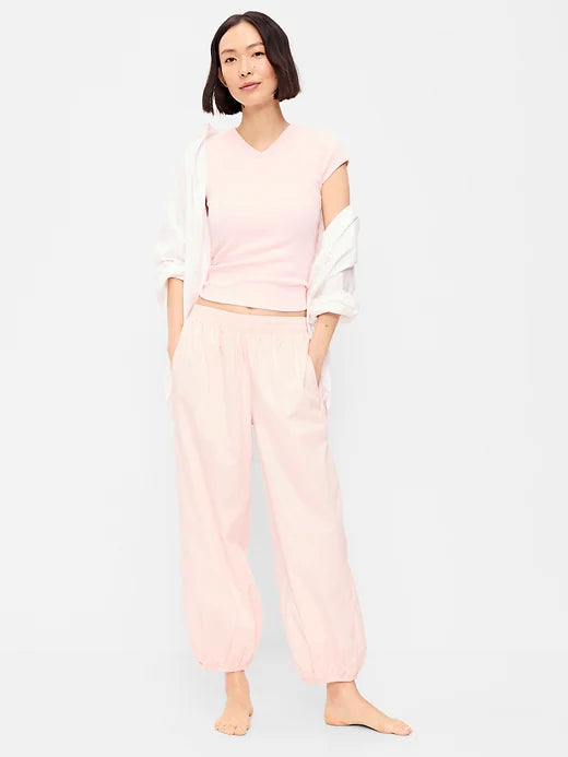 Lightweight Pull-On Parachute Sleep Pants