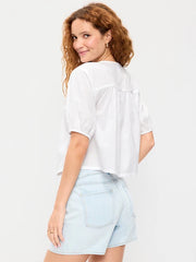 Short-Sleeve Beaded Top