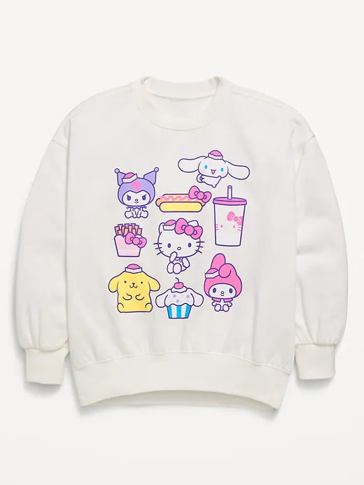 Hello Kitty® Oversized Graphic Tunic Sweatshirt for Girls