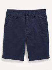 Twill Straight Uniform Shorts for Boys (At Knee)