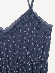 Lace-Trim Smocked-Waist Tank Top