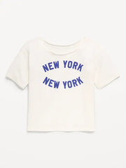 Off-Shoulder Graphic T-Shirt for Girls