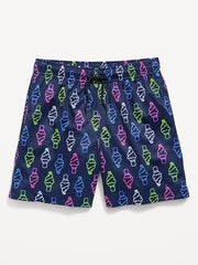 Printed Knee Length Mesh Shorts for Boys