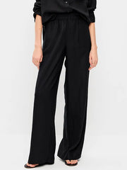 High-Waisted Linen-Blend Super Wide-Leg Pants