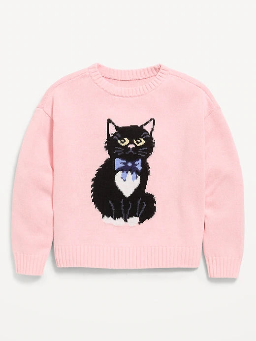 Long-Sleeve Pullover Sweater for Girls