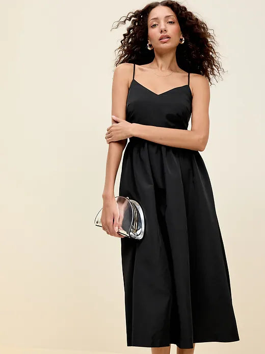 The Occasion by Old Navy Fit & Flare Sleeveless Taffeta Midi Dress