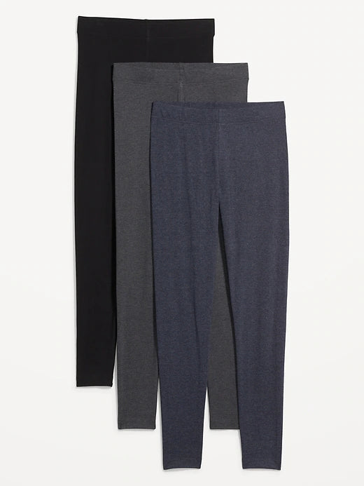 High-Waisted Fashion Layering Leggings 3-Pack