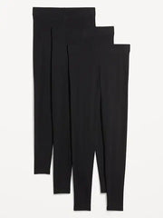 High-Waisted Fashion Layering Leggings 3-Pack