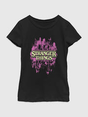 Stranger Things Silhouette Graphic T-Shirt for Girls