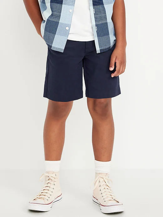 Twill Straight Uniform Shorts for Boys (At Knee)