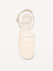 Raffia Slingback Flats for Women