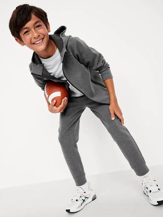 Dynamic Fleece Full-Zip Hoodie and Joggers Set for Boys