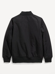 Zip-Front Bomber Jacket for Boys