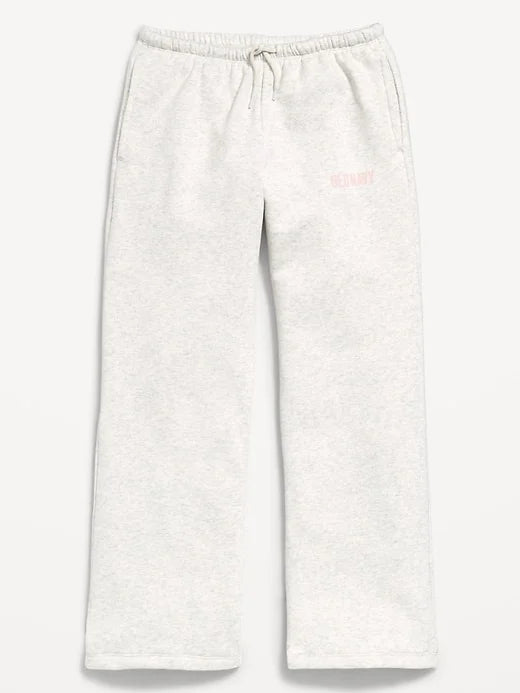 High-Waisted Logo Graphic Wide-Leg Sweatpants for Girls